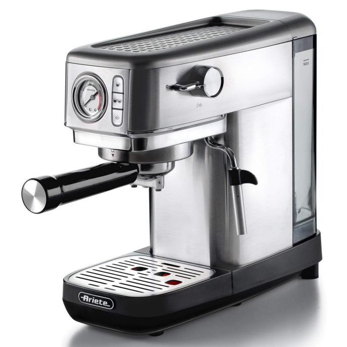 Ariete 13811 Slim Metal Coffee Machine with Manometer – 15 Bar Pressure