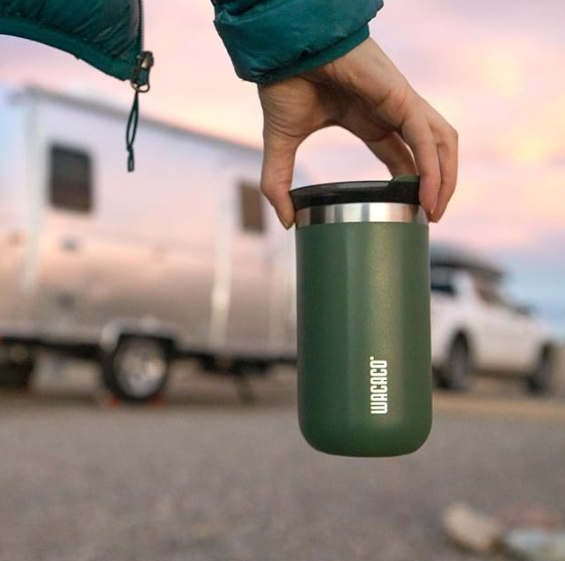 Wacaco Octaroma Grande Vacuum Insulated Coffee Mug - 300ml, Green