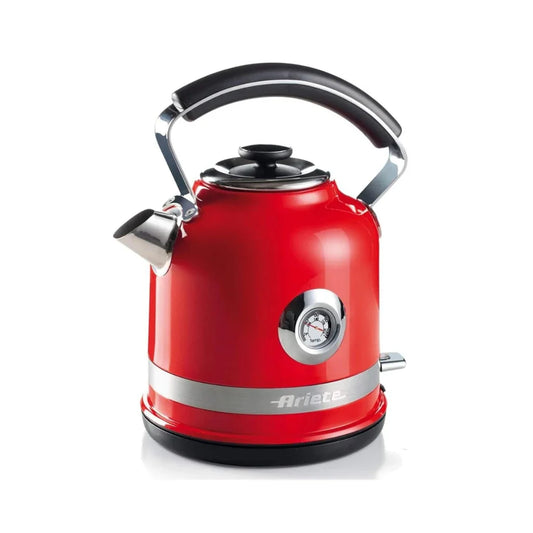 Ariete Kettle with Visible water & Thermometer - Red