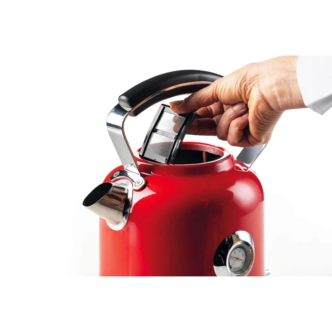 Ariete Kettle with Visible water & Thermometer - Red