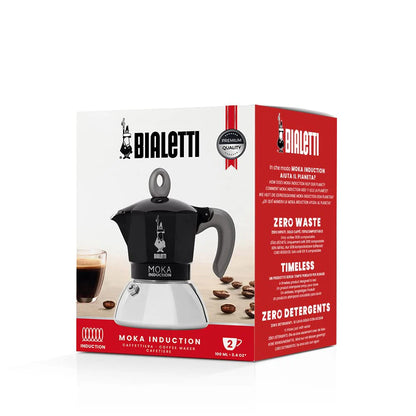 Bialetti Moka Induction Black Coffee Maker - 2 Cups