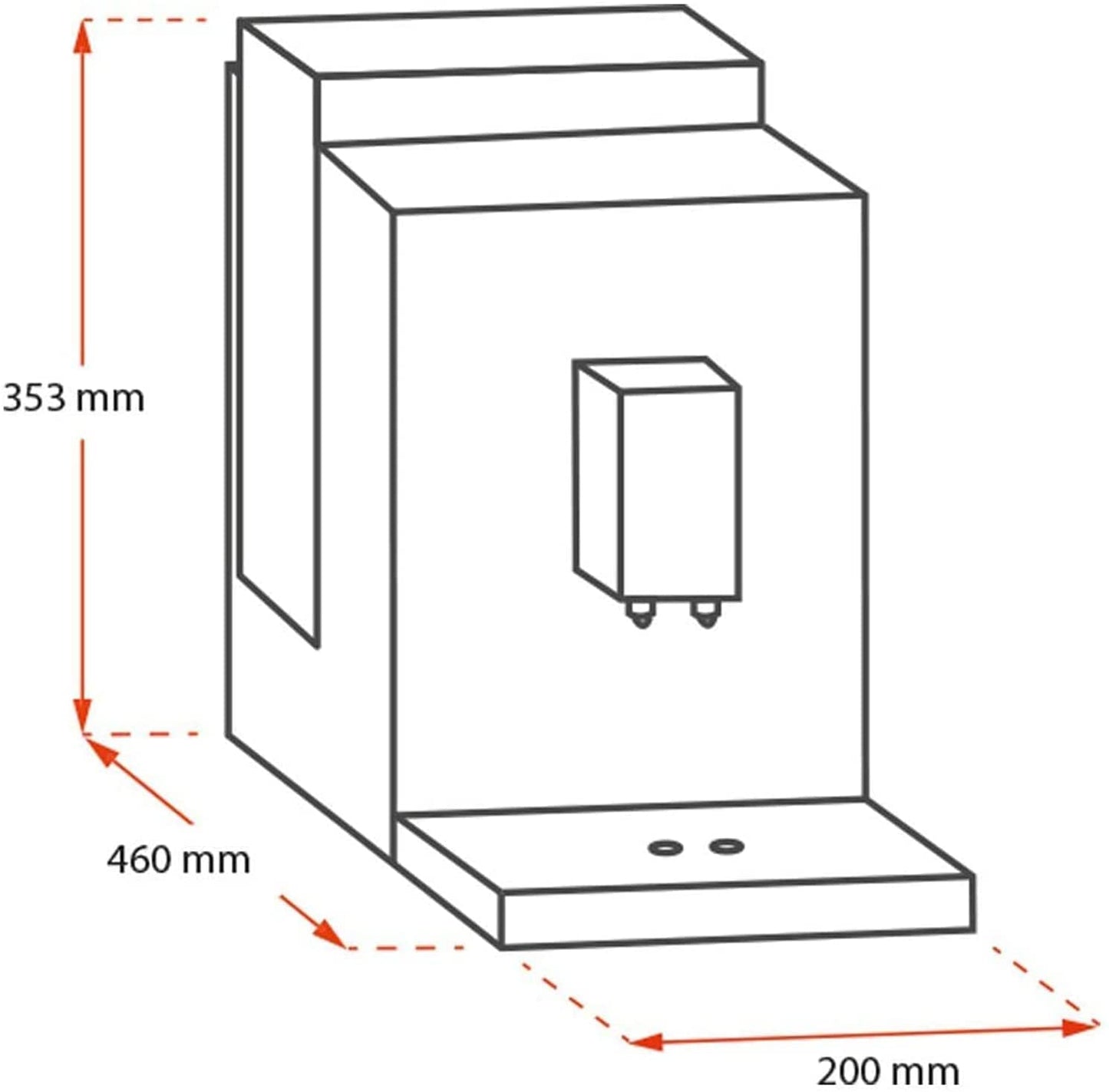 Melitta Avanza Coffee Machine – Fully Automatic Espresso Machine, Bean to Cup, Built-in Grinder, Compact Coffee Machine for Home