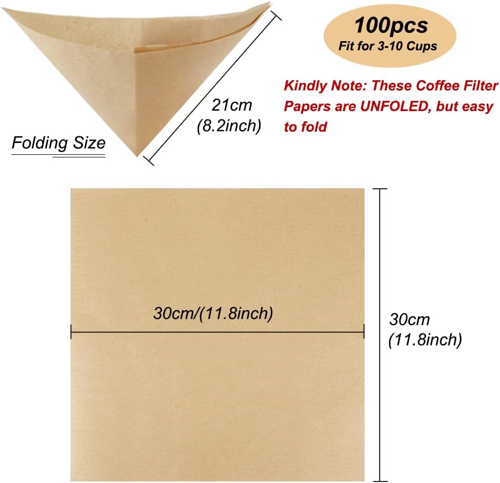 USS Square pre folded Disposable coffee filter paper - 50pcs