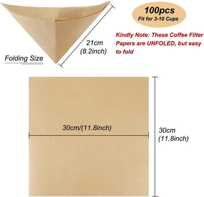 USS Square pre folded Disposable coffee filter paper - 50pcs