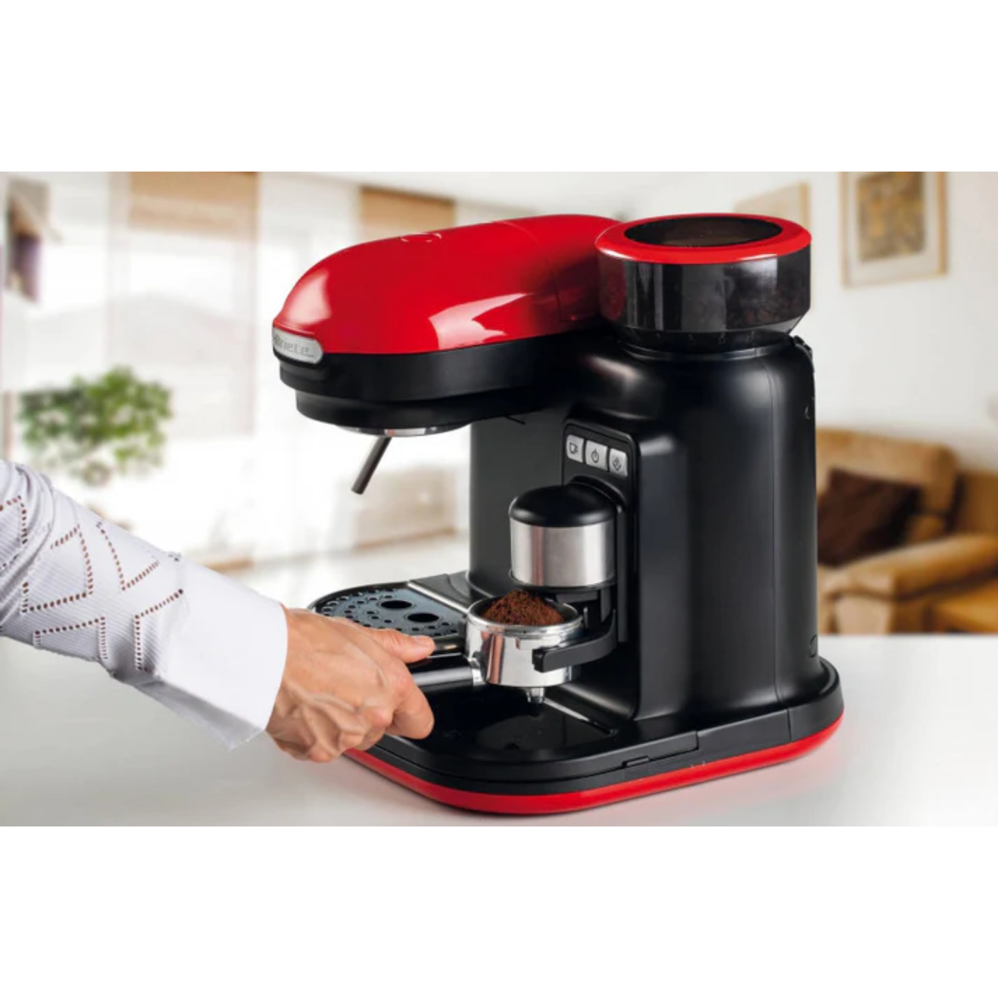 Ariete 1318 Moderna With Professional Grinder Espresso Coffee Machine