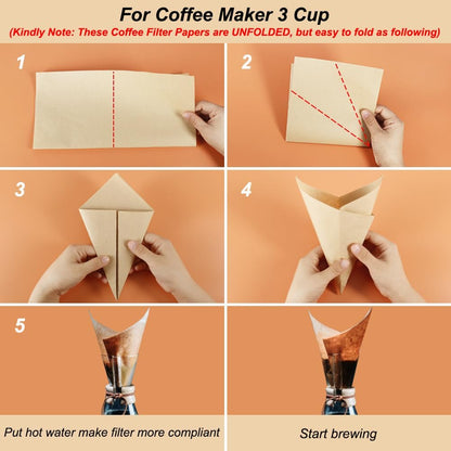 USS Square pre folded Disposable coffee filter paper - 50pcs