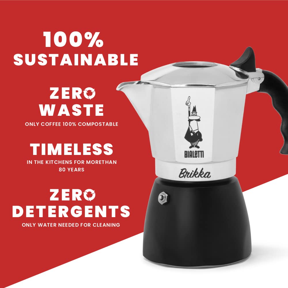 Bialetti Brikka Stovetop Espresso Maker – 2 & 4 Cups