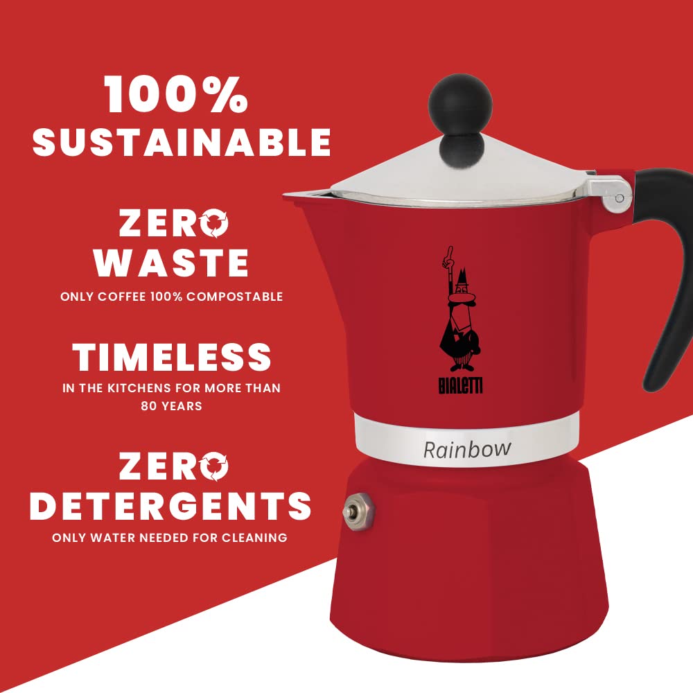 Bialetti Rainbow Colored Coffee Maker – 3 Cups