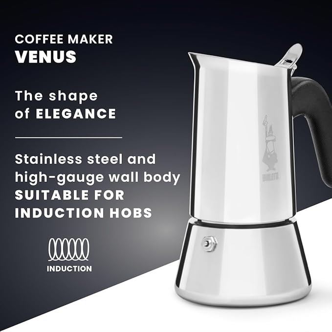 Bialetti New Venus Induction Series Espresso Maker - 2Cup & 4Cup