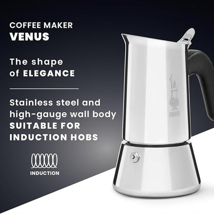 Bialetti New Venus Induction Series Espresso Maker - 2Cup & 4Cup