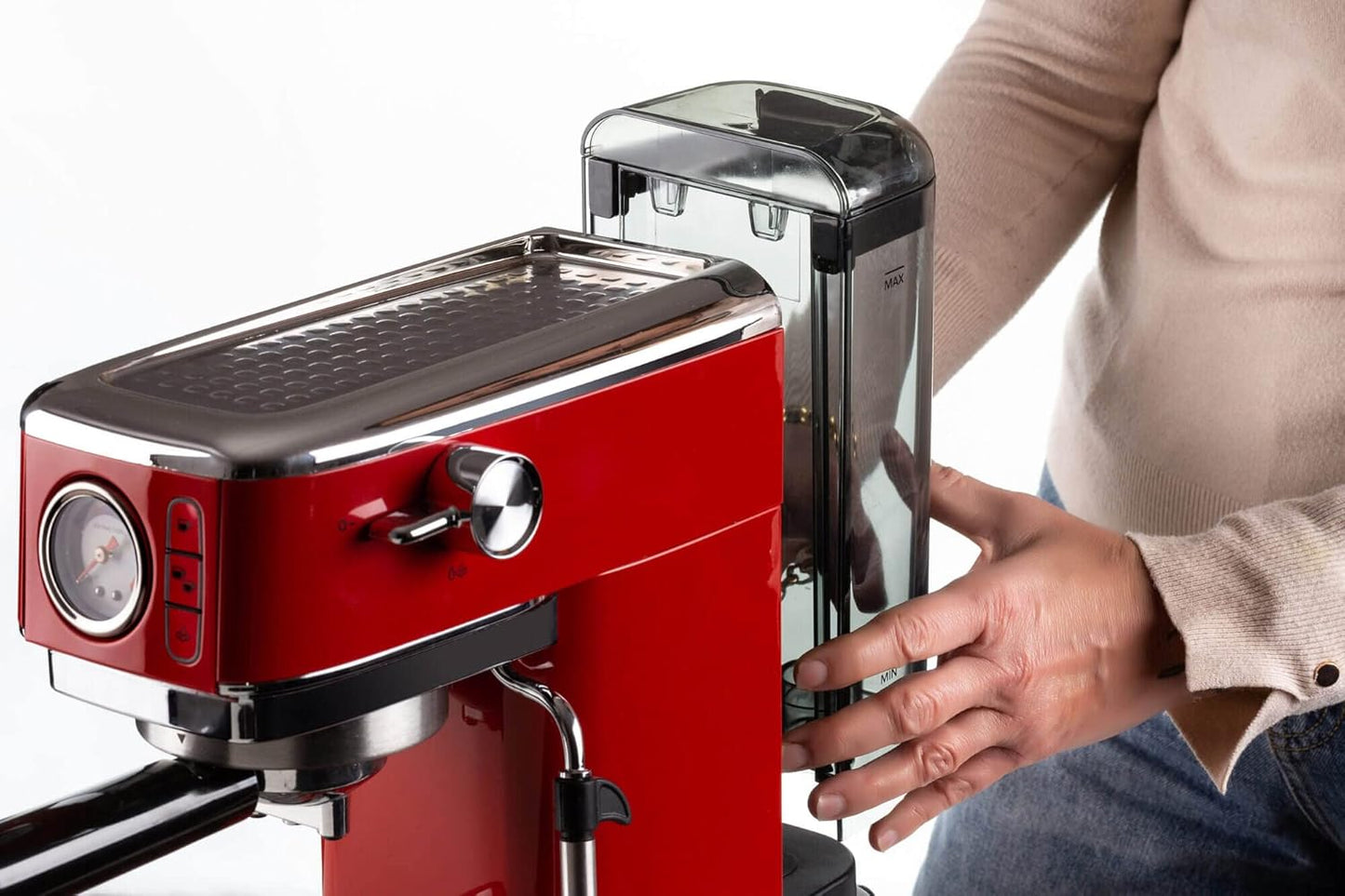 Ariete 1381 Moderna Espresso Slim Coffee Machine – 15 Bar Pump