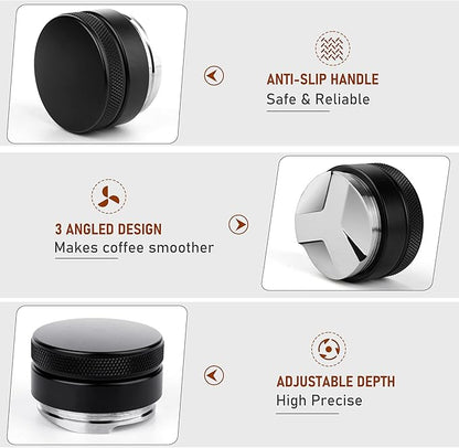 USS Push Tamper for Espresso – Premium Coffee Tamper Tool for Even Pressure & Perfect Extraction