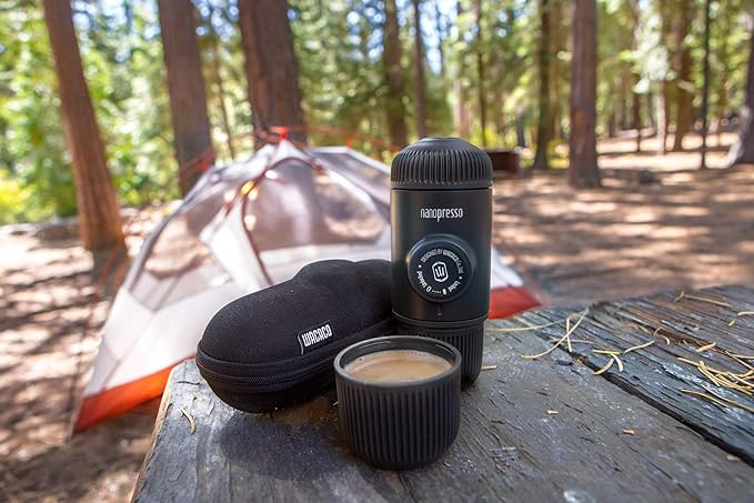 Wacaco Nanopresso Portable Espresso Maker with Case - 80ml, 18 Bar Pressure