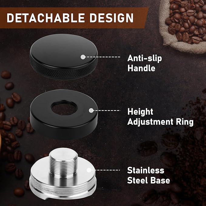 USS Push Tamper for Espresso – Premium Coffee Tamper Tool for Even Pressure & Perfect Extraction