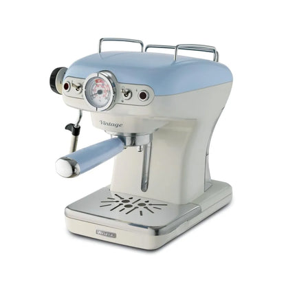 Ariete 1389 Vintage Espresso Coffee Maker - Blue, 15-bar pump pressure
