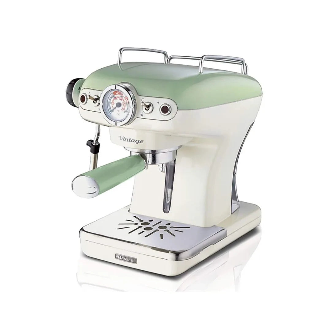 Ariete 1389 Vintage Espresso Coffee Maker - Blue, 15-bar pump pressure