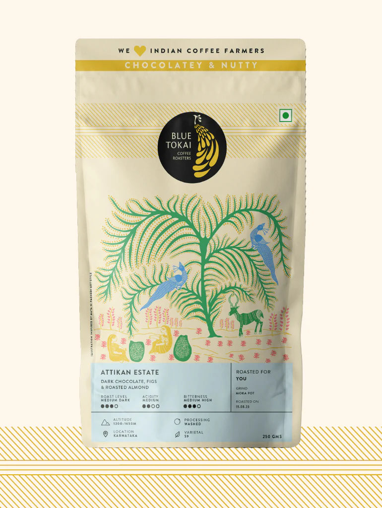 Blue Tokai - Attikan Estate Arabica Roasted Coffee Beans 250g