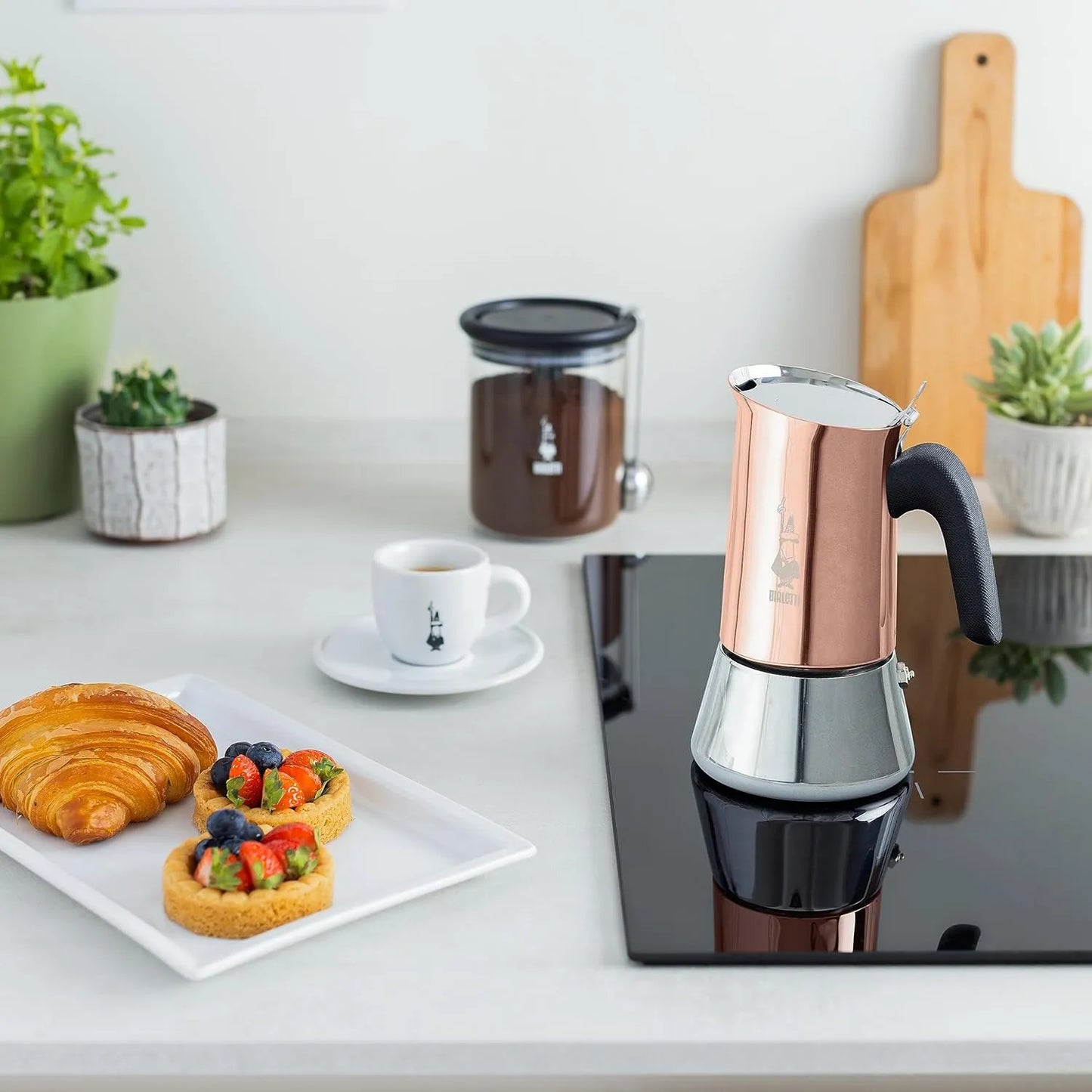 Bialetti Venus Rame Stainless Steel Stovetop - 2Cup & 4Cup