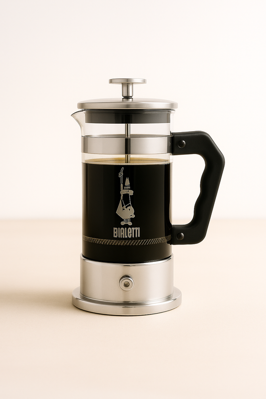 Bialetti Preziosa French Press Coffee Maker 3 Cup Silver – Stainless Steel Coffee Press, Coffee Plunger for Home & Travel