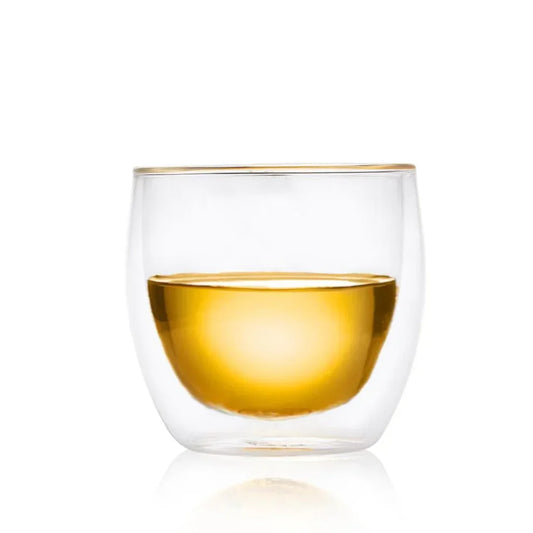 USS Double Wall Glass Cup – Insulated Espresso Glass, Heat Resistant Coffee Cup, Transparent Double Wall Mug for Espresso, Cappuccino & Latte (2 Pcs)