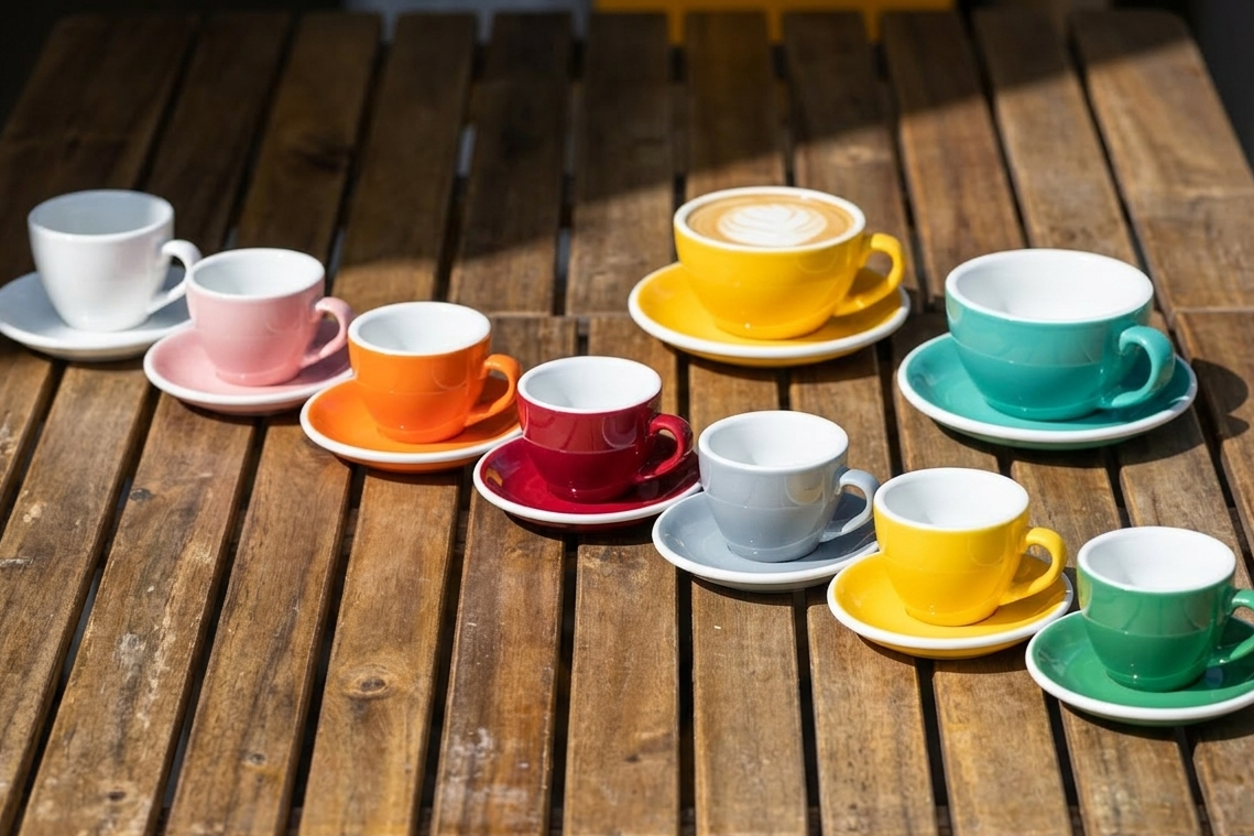 Cappuccino Ceramic Cup – Coffee Cup for Cappuccino & Latte, Premium Ceramic Coffee Mug, Cafe Style Cup, Durable Coffee Cup for Home & Cafe Use