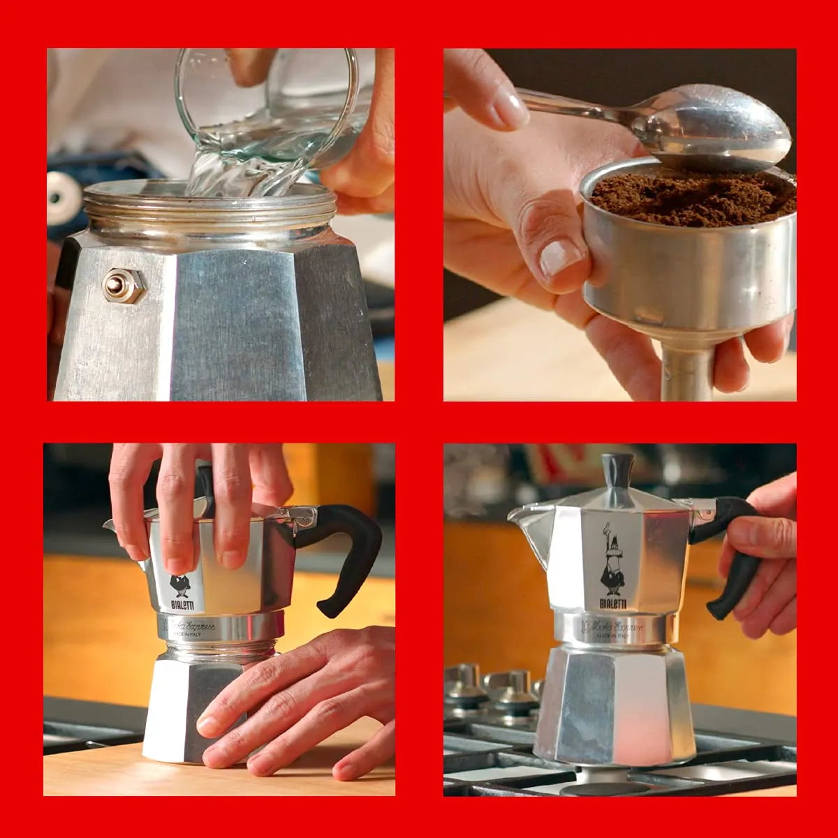 Bialetti Moka Pot Express Series – Italian Stovetop Espresso Maker, Aluminium Coffee Maker