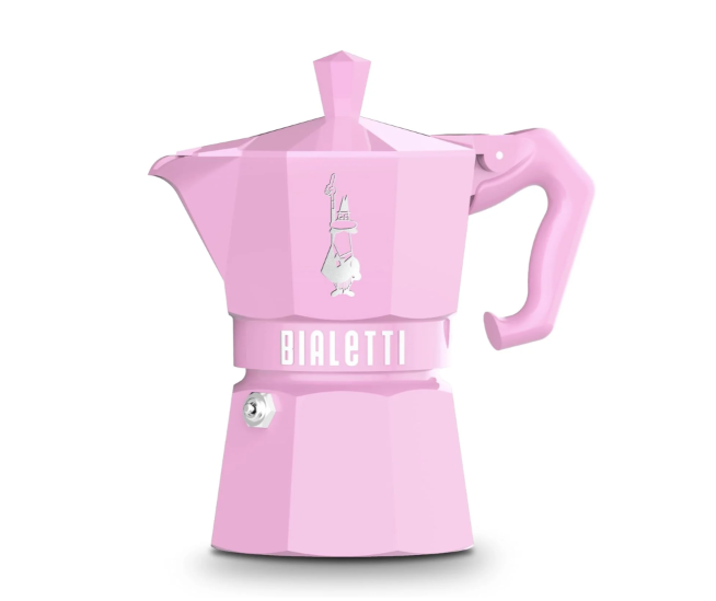 Bialetti MOKA Exclusive Pink Moka Pot | Stovetop Coffee Maker - 3 Cup