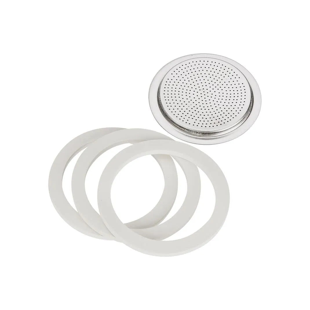 Bialetti Moka Pot Gasket Packing (3 gaskets and 1 filter) for 3/4 Cup