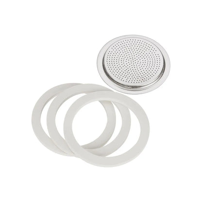 Bialetti Moka Pot Gasket Packing (3 gaskets and 1 filter) for 3/4 Cup