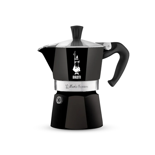 Bialetti Moka Express Series Black – Aluminium Moka Pot Coffee Maker, Manual Coffee Brewer for Home