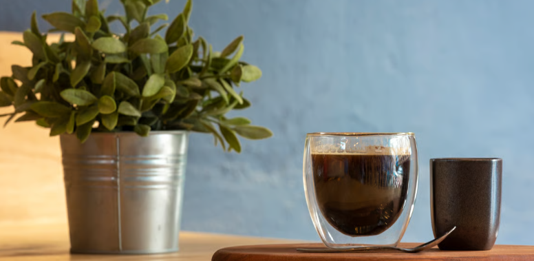 Double Wall Glass Cup – Insulated Espresso Glass, Heat Resistant Coffee Cup, Transparent Double Wall Mug for Espresso, Cappuccino & Latte (2 Pcs)