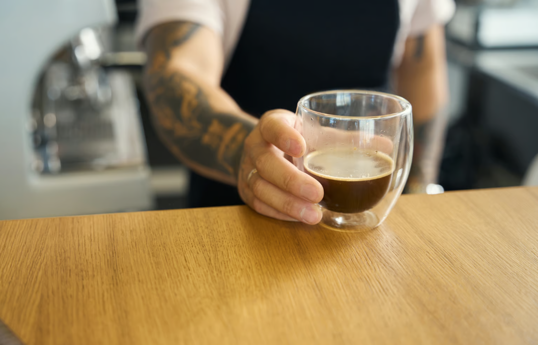 Double Wall Glass Cup – Insulated Espresso Glass, Heat Resistant Coffee Cup, Transparent Double Wall Mug for Espresso, Cappuccino & Latte (2 Pcs)