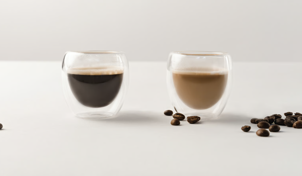 Double Wall Glass Cup – Insulated Espresso Glass, Heat Resistant Coffee Cup, Transparent Double Wall Mug for Espresso, Cappuccino & Latte (2 Pcs)