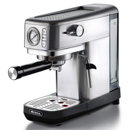 Ariete 13811 Slim Metal Coffee Machine with Manometer – 15 Bar Pressure
