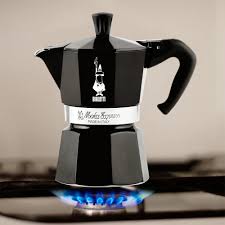 Bialetti Moka Express Series Black – Aluminium Moka Pot Coffee Maker, Manual Coffee Brewer for Home