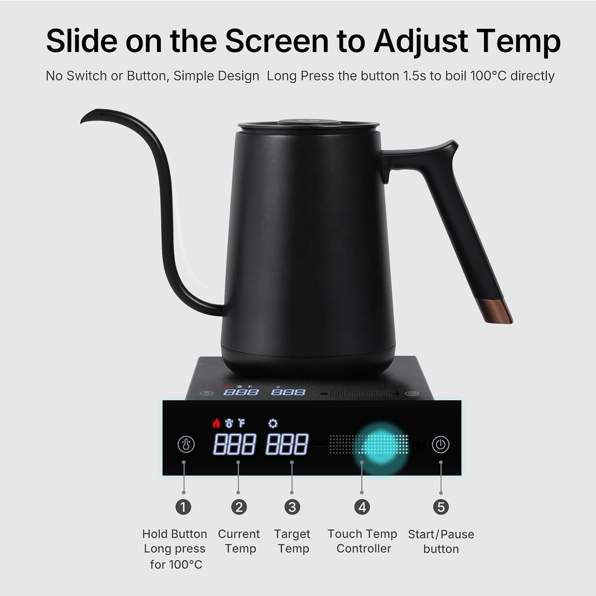 Timemore FISH SMART Electric Pour Over Kettle - 600ml
