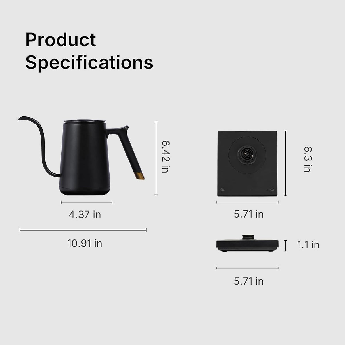 Timemore FISH SMART Electric Pour Over Kettle - 600ml