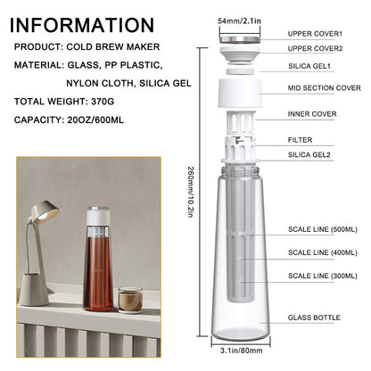 Timemore Icicle Cold Brewer Bottle - 30-50g