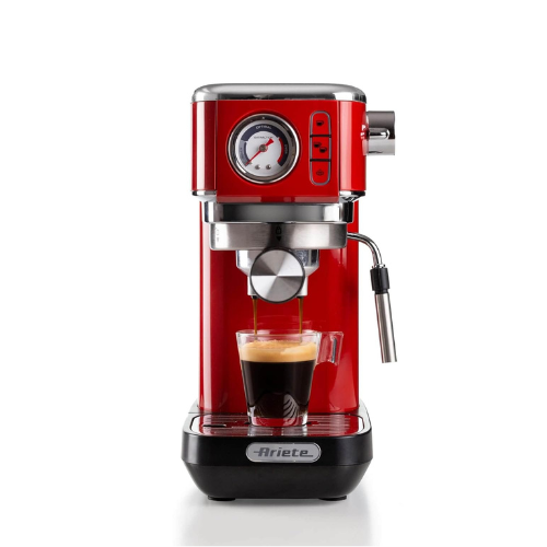 Ariete 1381 Moderna Espresso Slim Coffee Machine – Compact Espresso Maker, 15 Bar Coffee Machine, Cappuccino & Latte Maker