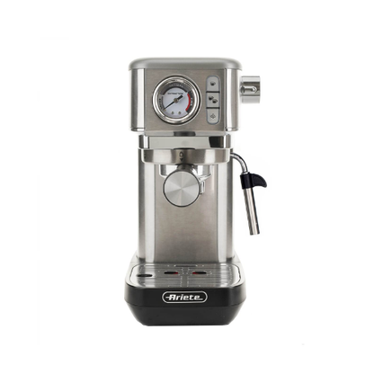Ariete 13811 Slim Metal Coffee Machine with Manometer – 15 Bar Pressure