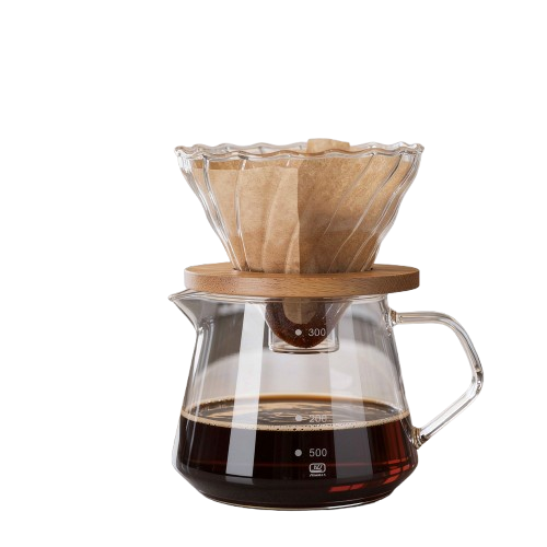 Carafe Coffee Server - Manual Drip Coffee Set, 300ml & 600ml