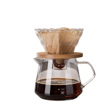 Carafe Coffee Server - Manual Drip Coffee Set, 300ml & 600ml