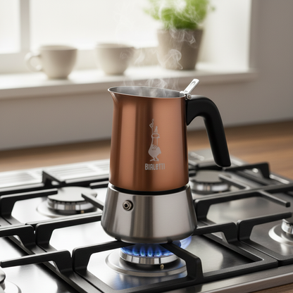 Bialetti Venus Rame Stainless Steel Stovetop - 2Cup & 4Cup
