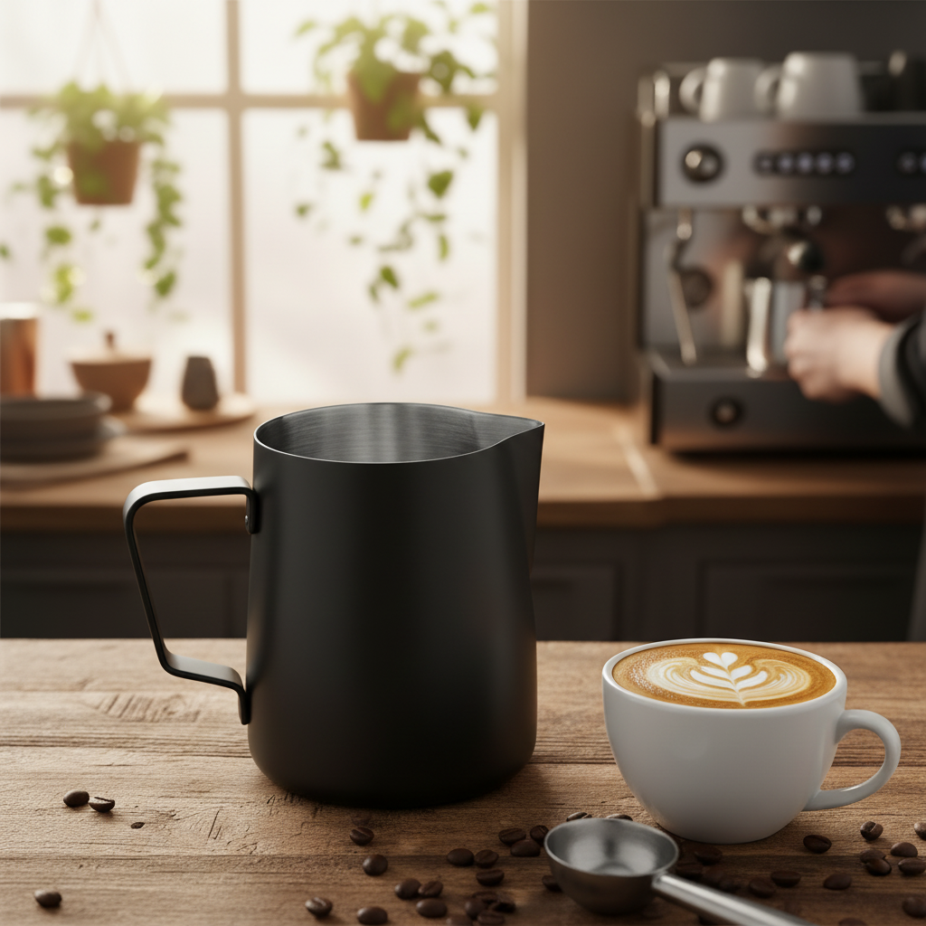 USS Milk Pitcher Stainless Steel – Barista Frothing Jug for Latte Art, Espresso Milk Steaming Pitcher