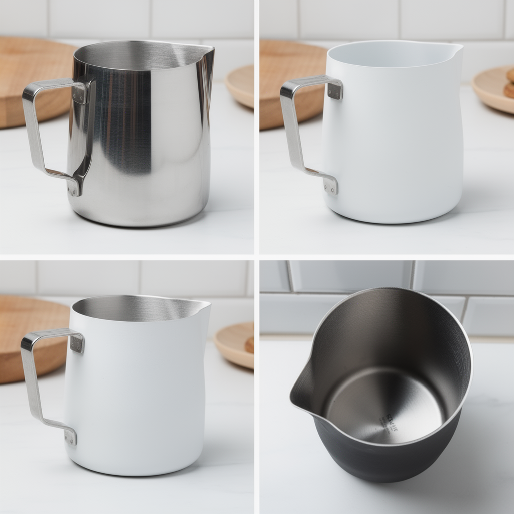 USS Milk Pitcher Stainless Steel – Barista Frothing Jug for Latte Art, Espresso Milk Steaming Pitcher